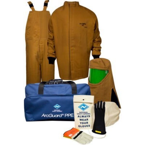 National Safety Apparel ArcGuard® KIT4SC100 LG09 100 cal/cm2 Arc Flash Kit, LG, Glove Size 09 KIT4SC100LG09